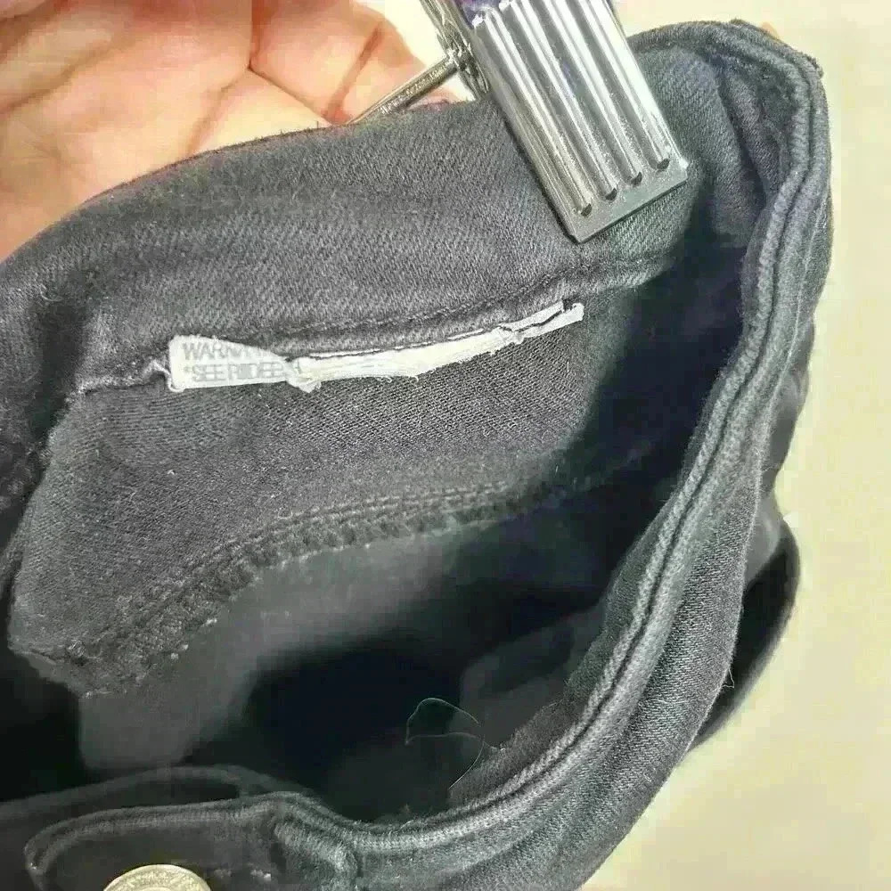 ZARA DENIM Black Skinny Mid Rise Jeans Minimalist Tapered Jeggings Women 4 - Picture 9 of 10